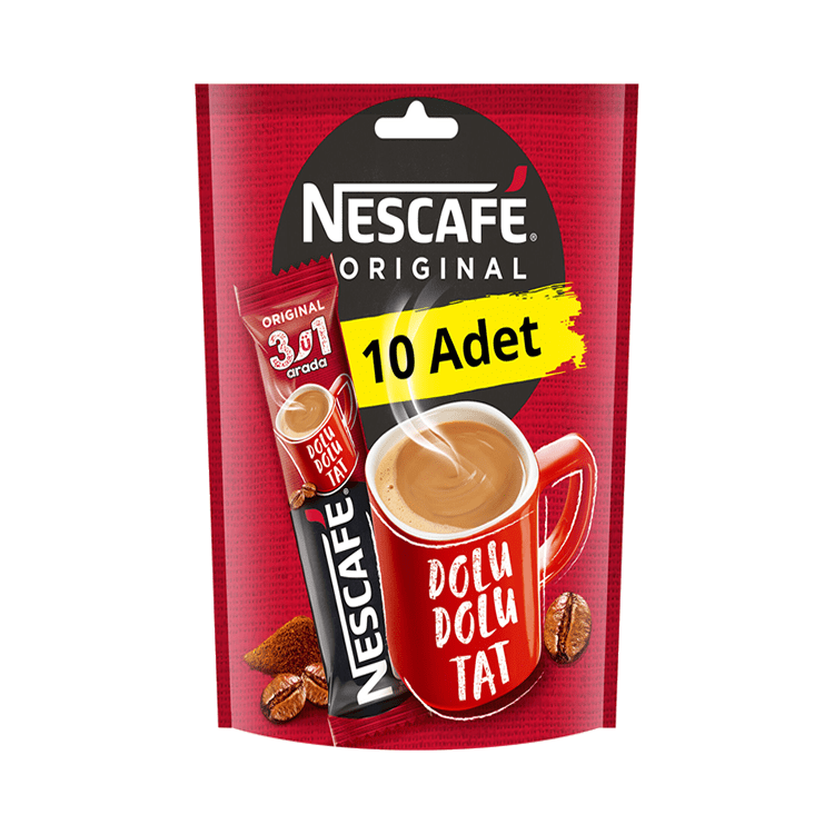 Nescafe 3'ü 1 Arada 10 Adet